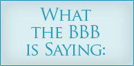 What the BBB is Saying